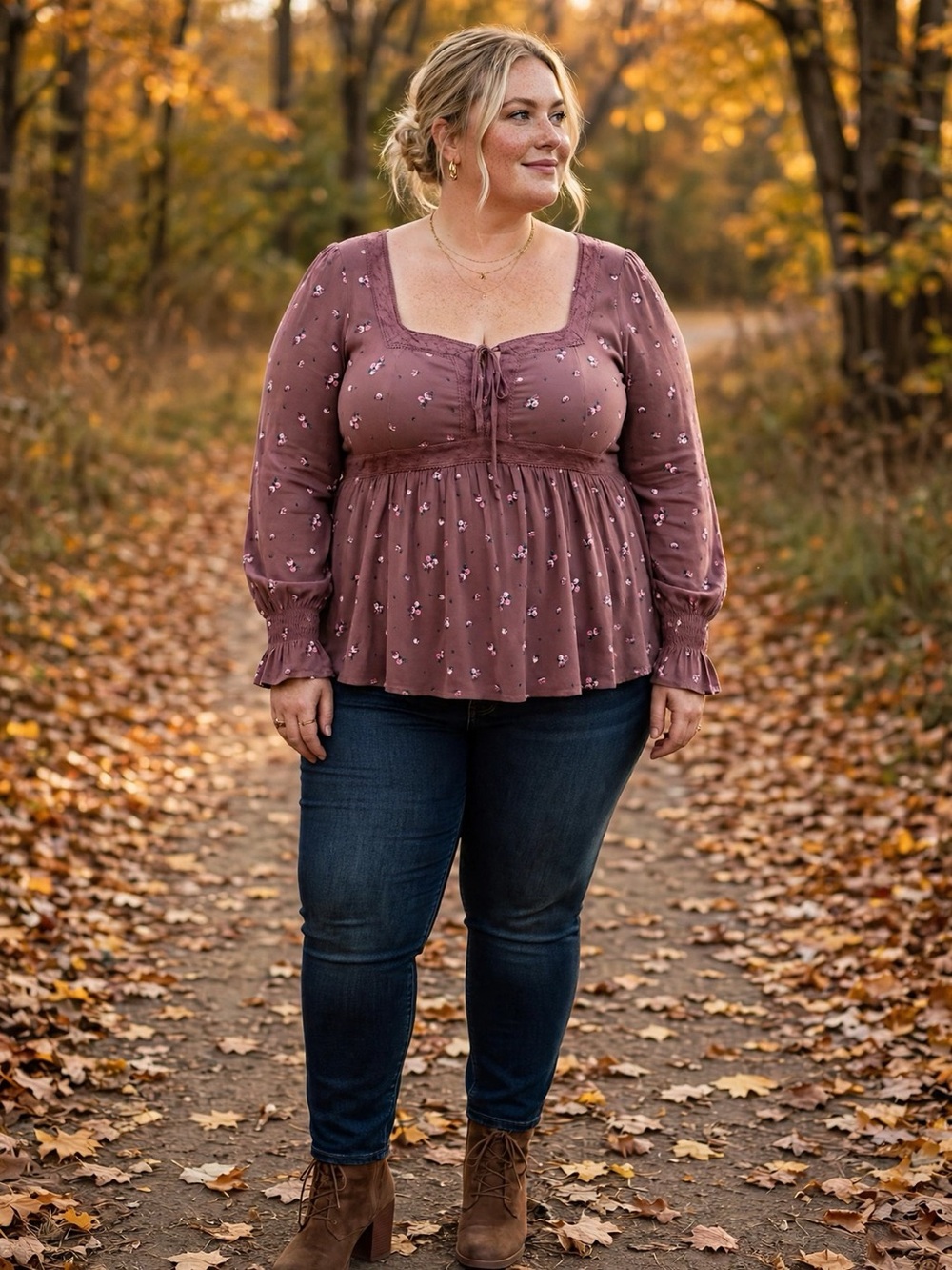 Torrid Dusty Rose Floral Peplum Top Square Neck Plus Size